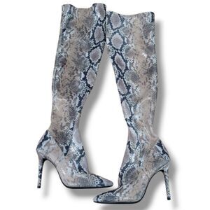 Jessica Simpson Shoes Sz 9M Jessica Simpson Livelle Thigh High Snake Print Boots